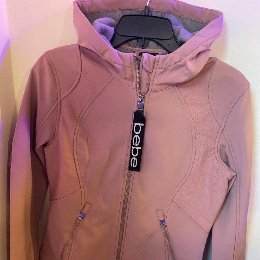 bebe dusty rose hooded jacket